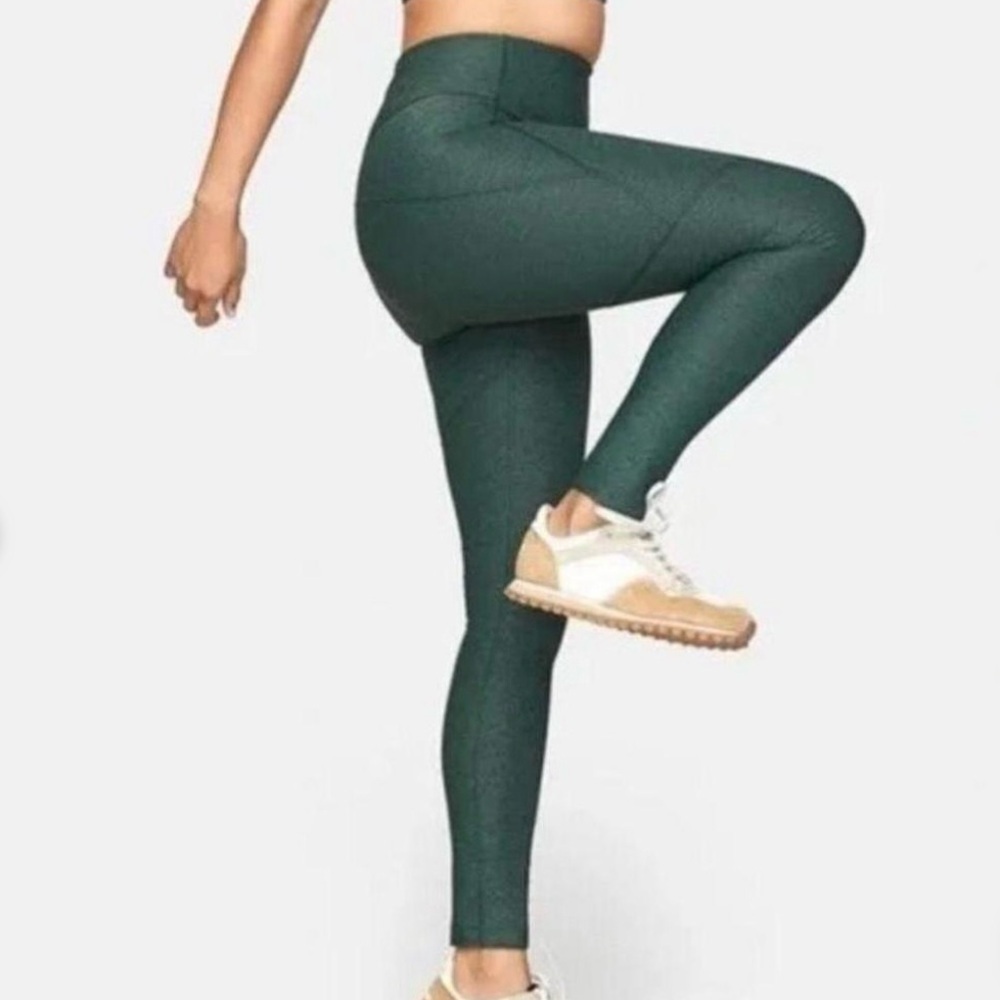 Outdoor Voices Warm Up Leggings Heathered Hunter Green Women’s Small High Rise
